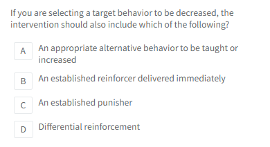 see If you are selecting a target behavior to be