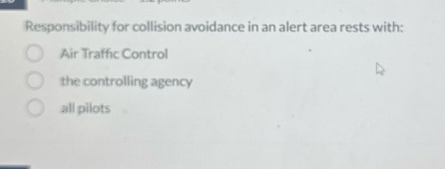 Responsibility for collision avoidance in an