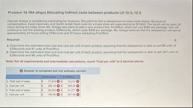 Problem 1 2 - 1 9 A ( Algo ) Alloceting indirect