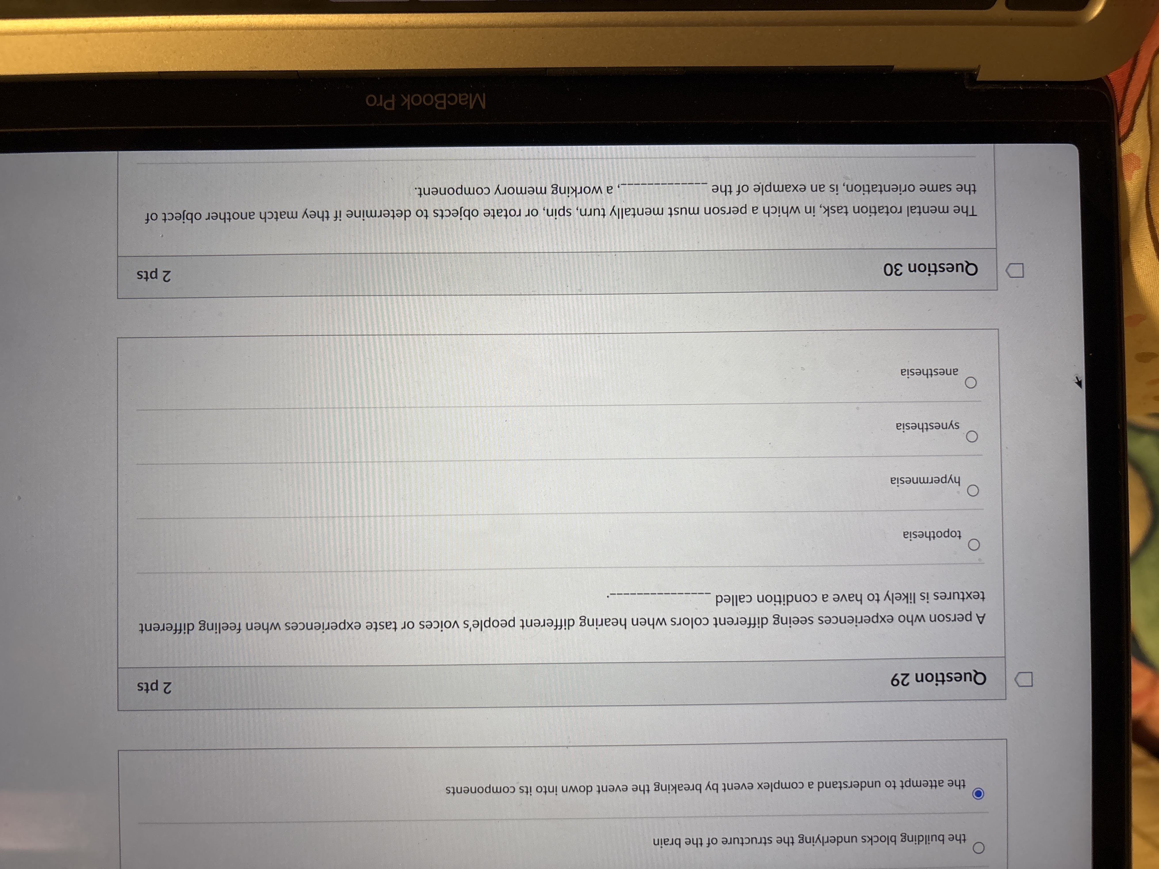 answer the building blocks underlying the