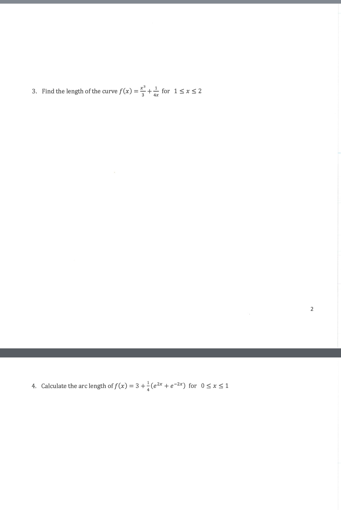 1. Setup and simplify, but do not evaluate, an