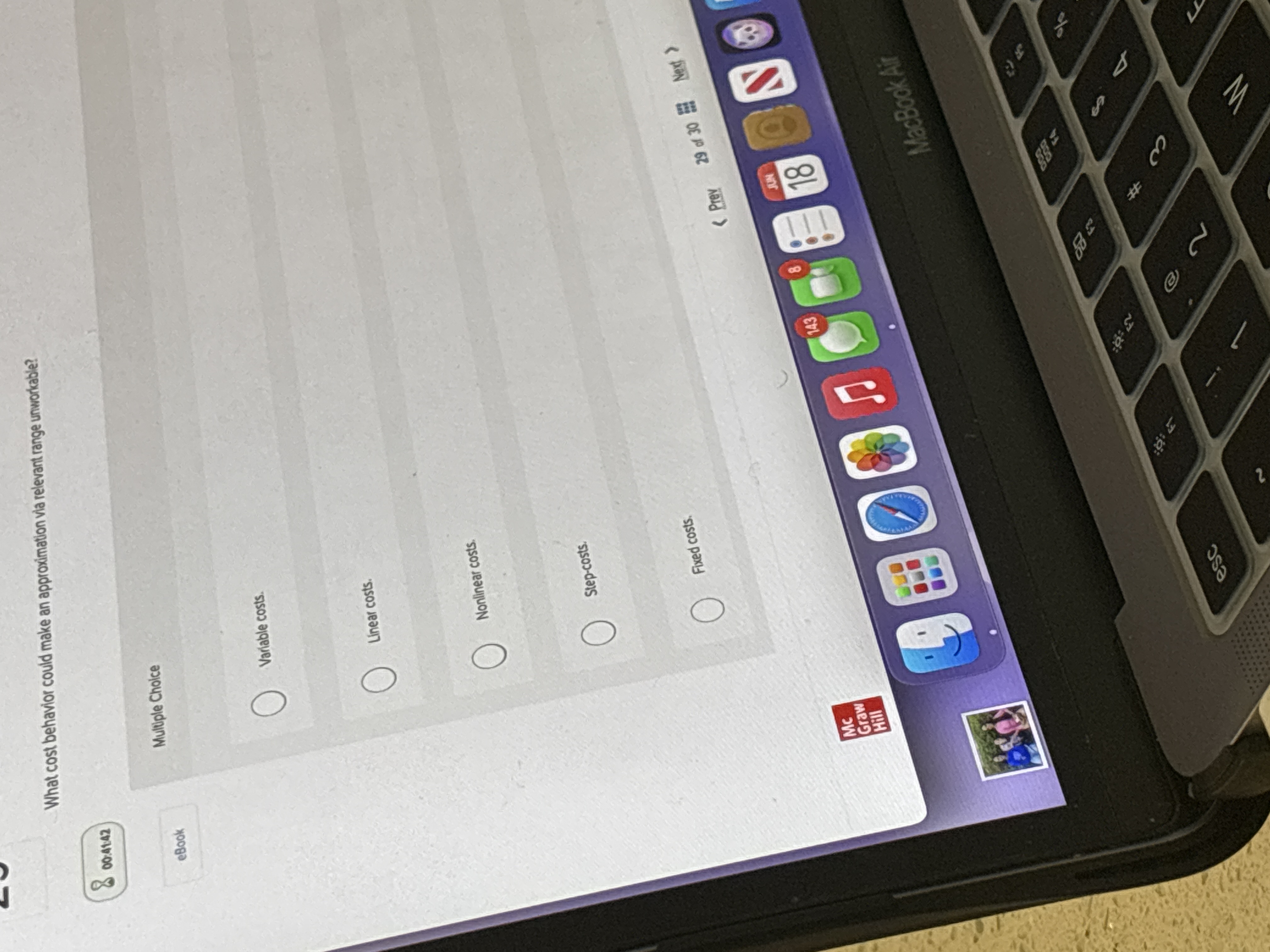 What cost behavior could make an approximation