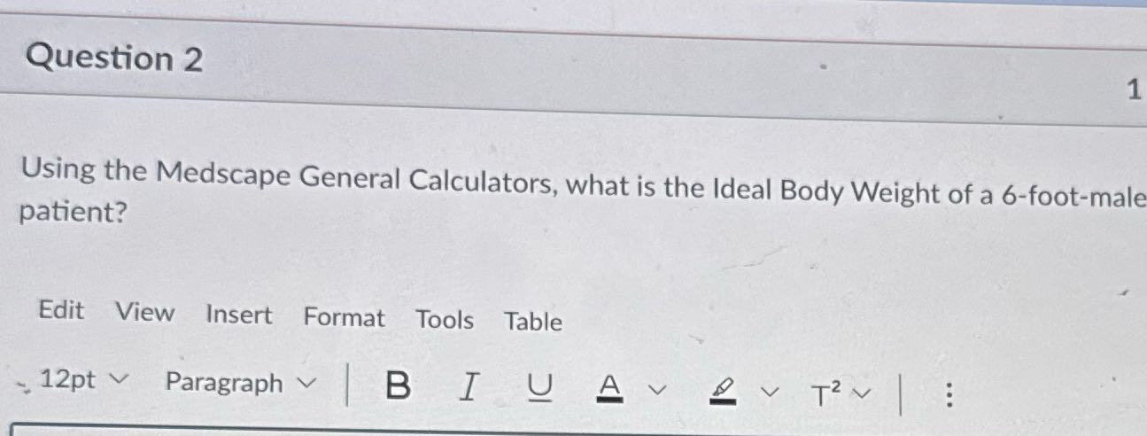 Question 2 1 Using the Medscape General