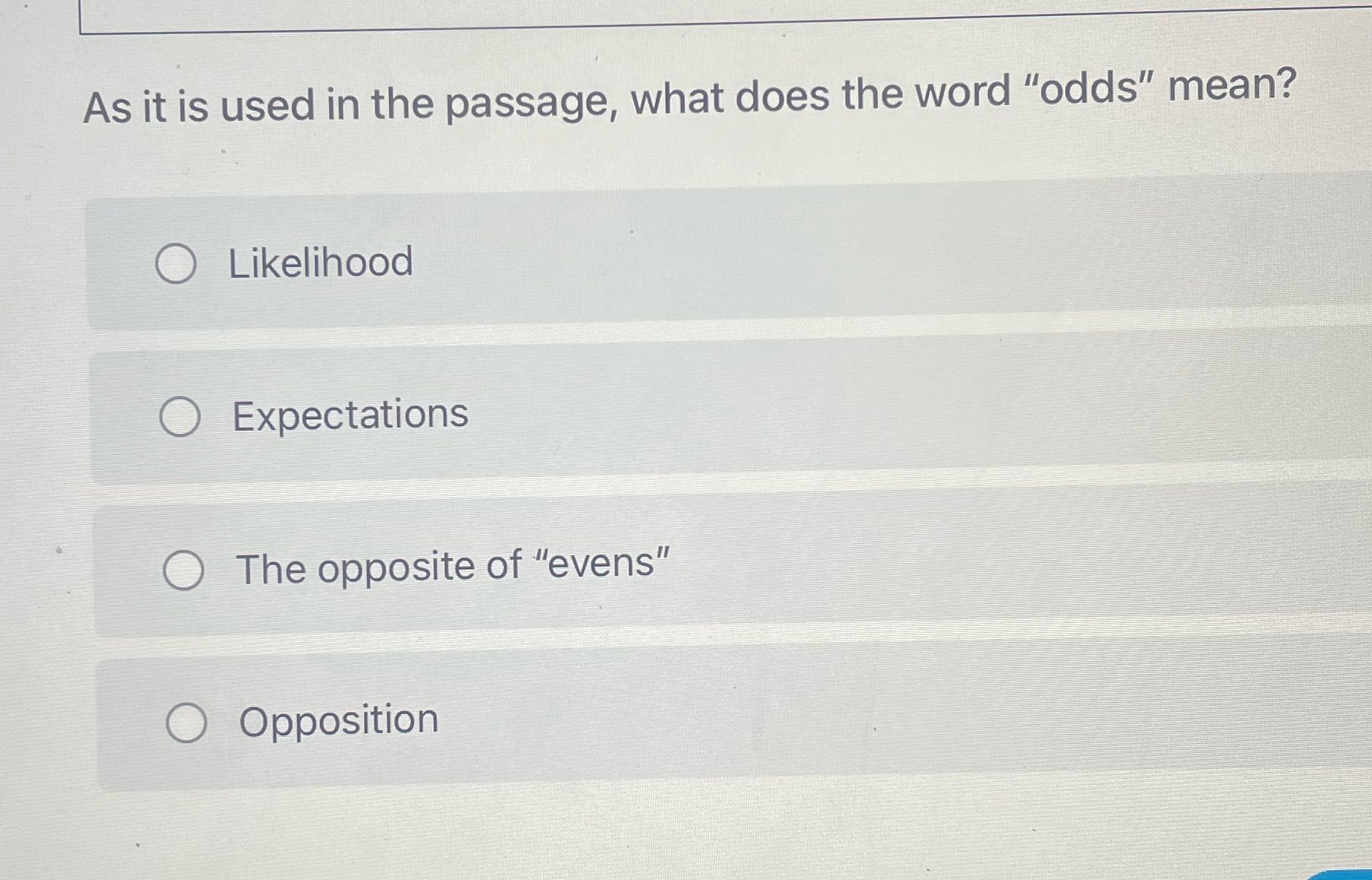 As it is used in the passage, what does the word