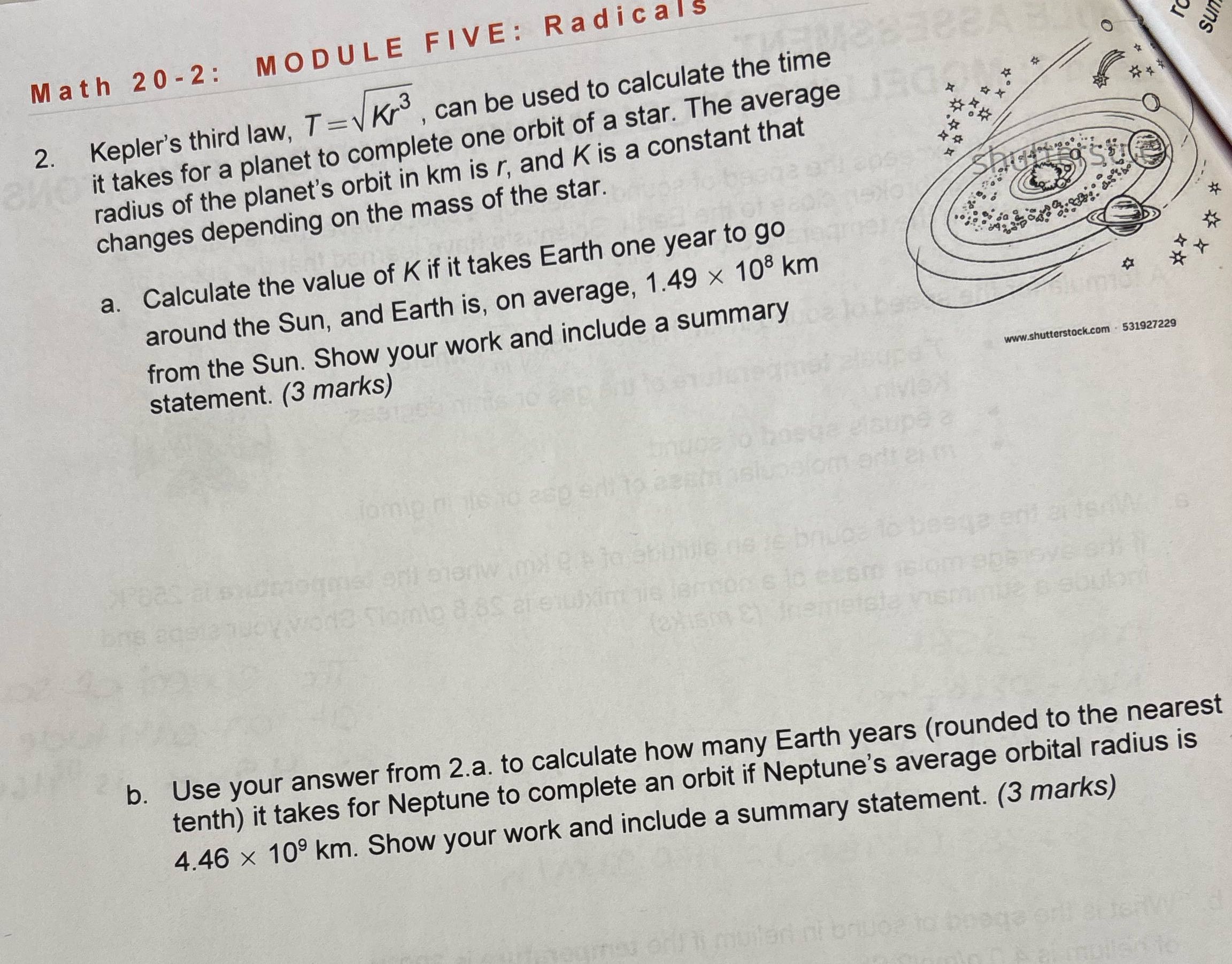 Math 20 -2: MODULE FIVE: Radicals 2.