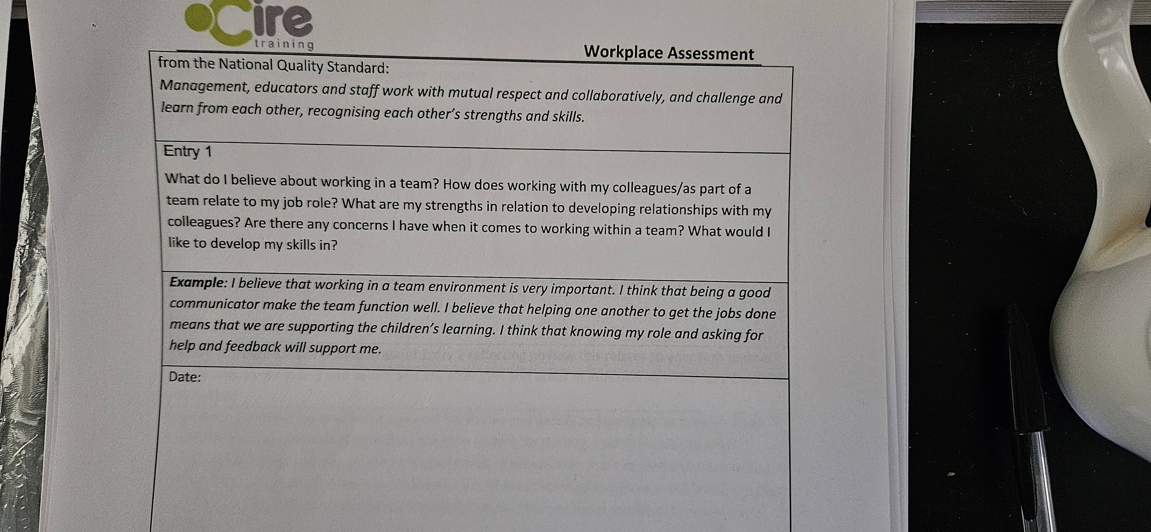 Task 1: Reflective Journal 2 My practices, values