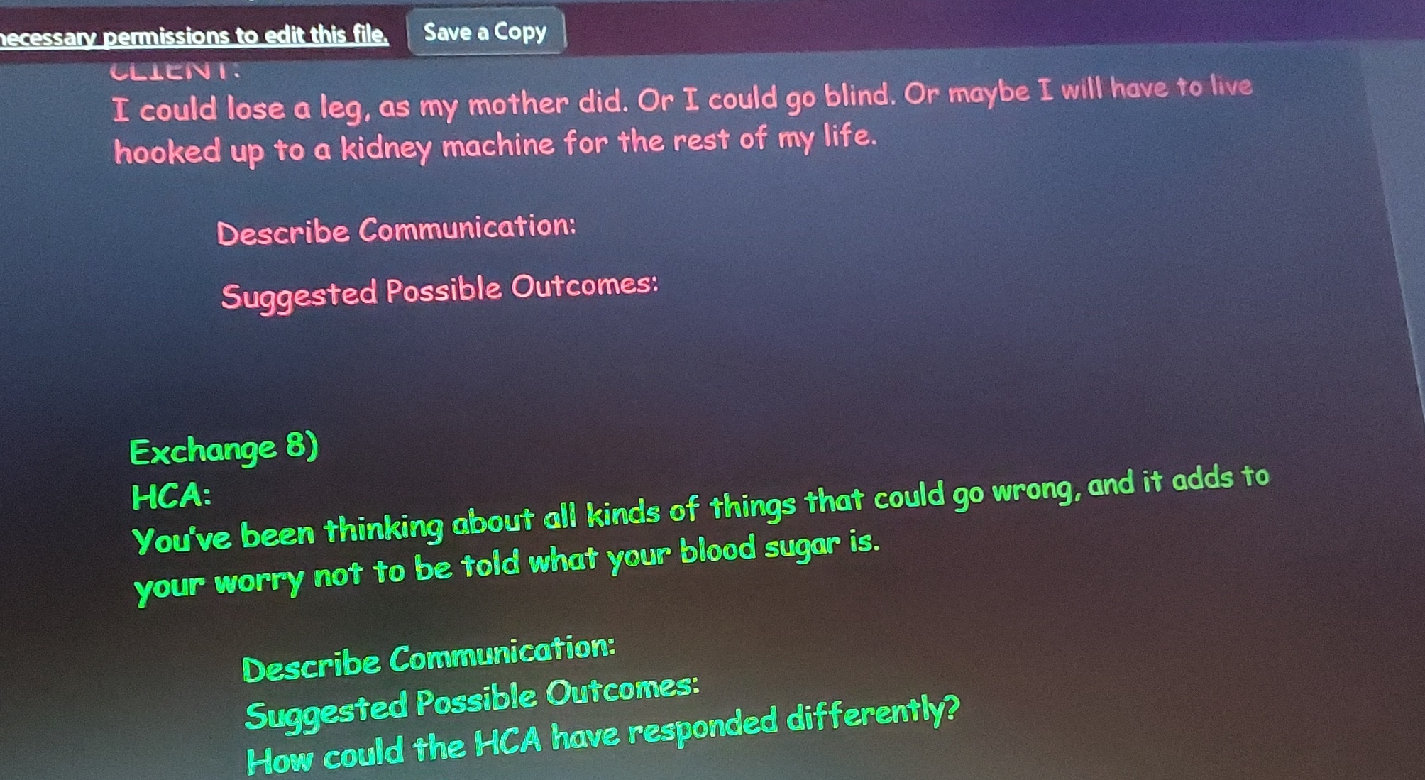 ecessary permissions to edit this file. Save a