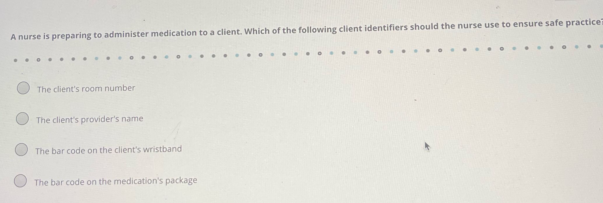 A nurse is preparing to administer medication to