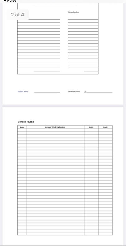 2 of 4 General Ladger \ table [ [ ] , [ ] , [ ] ,