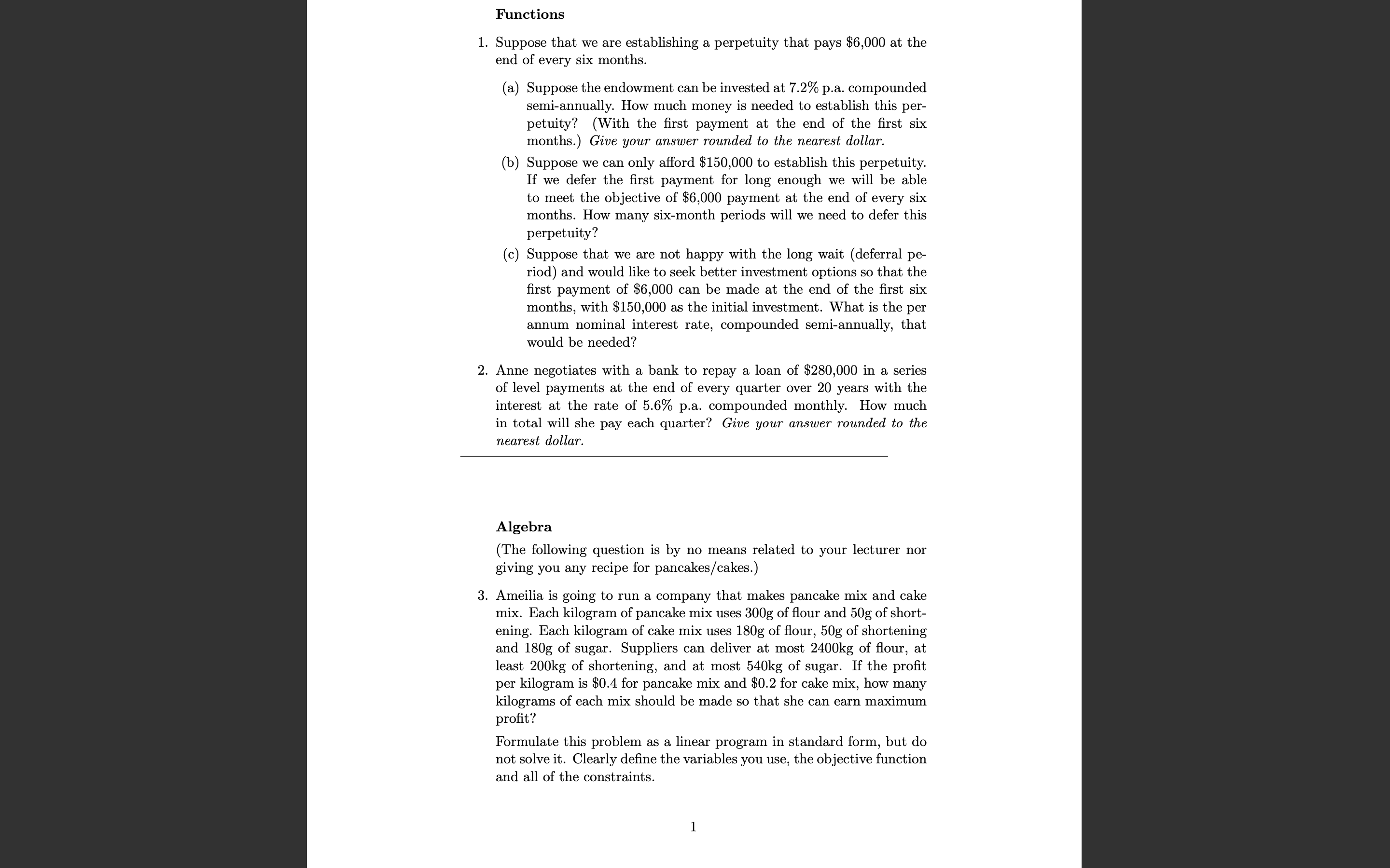 Please answer all questions and provide detailed