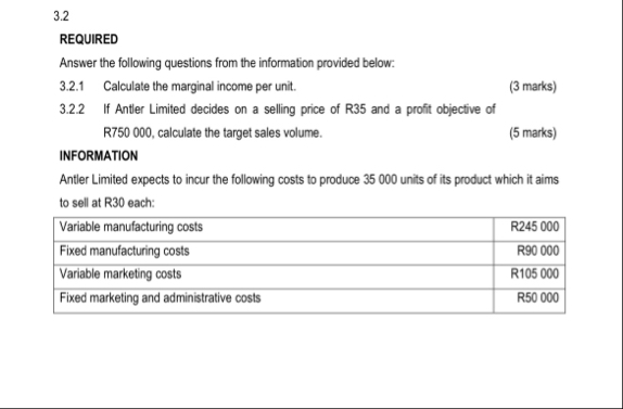 3 . 2 REQUIRED Answer the following questions