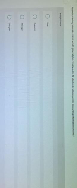 An auditor lesting internal controls would