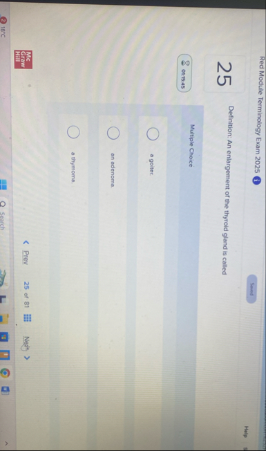 Red Module Terminology Exam 2 0 2 5 ( i ) Help 2