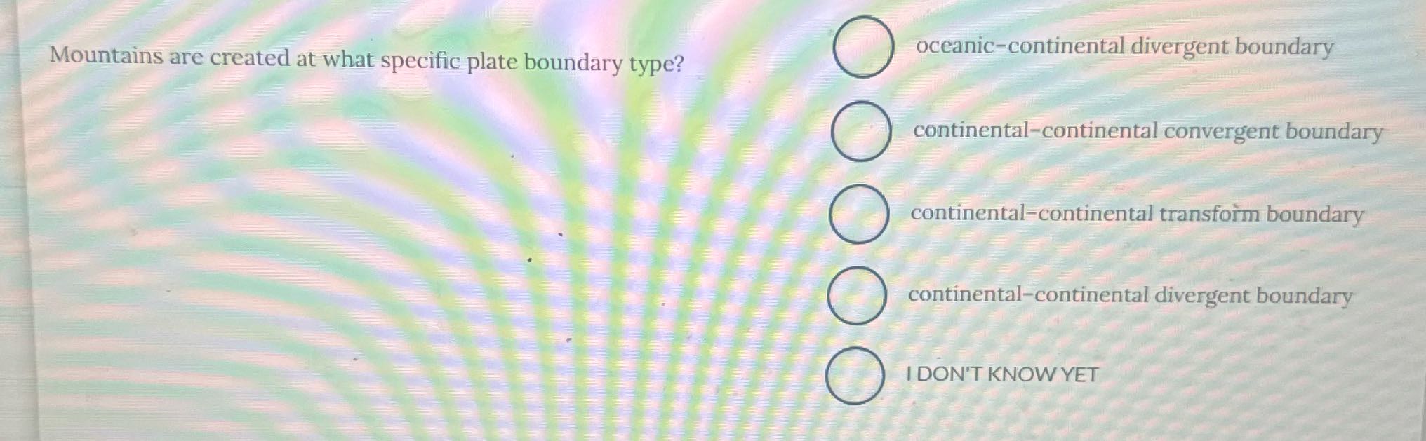 ? Mountains are created at what specific plate