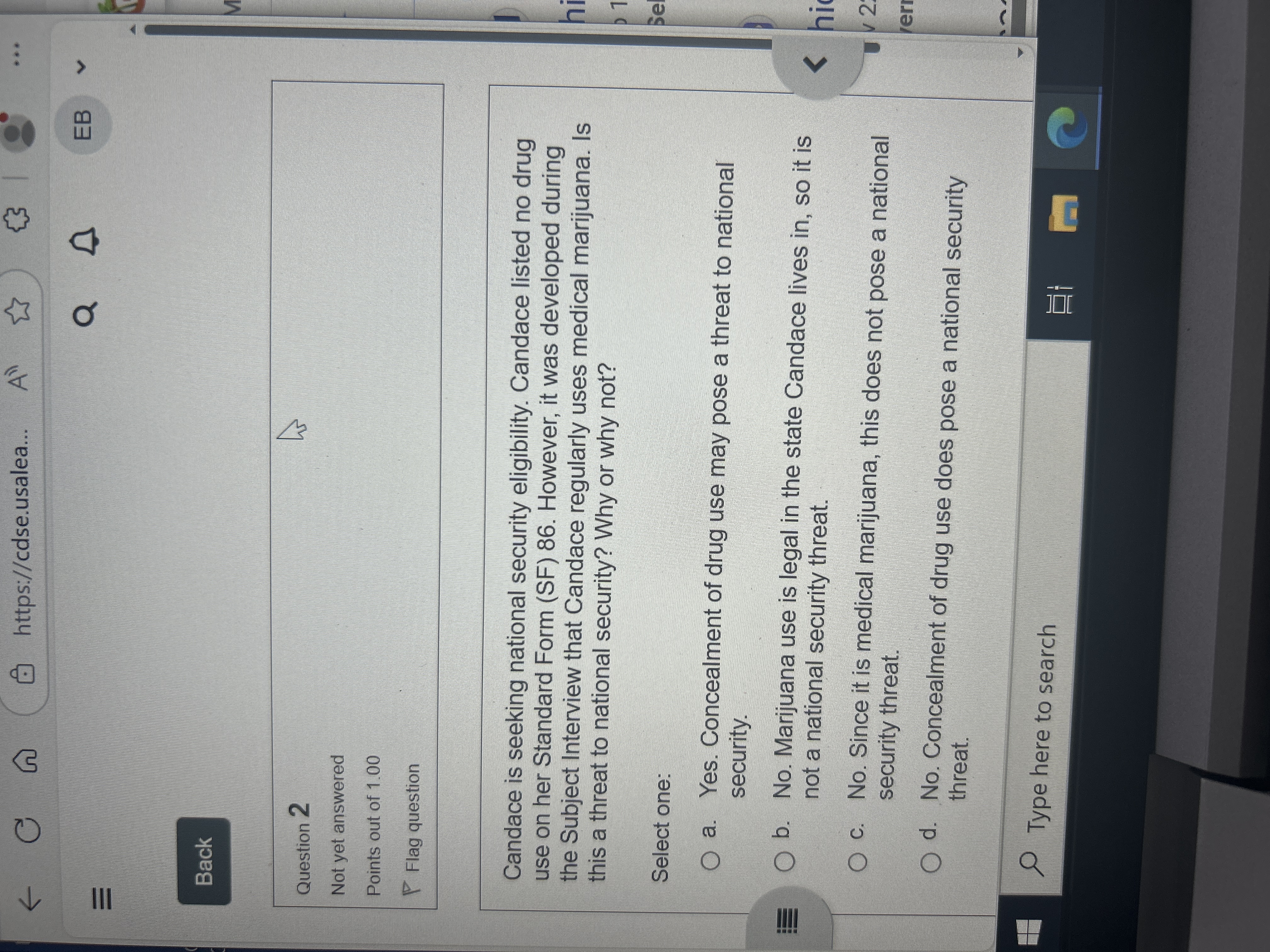 Answer it https://cdse.usalea.. A . . . G Q EB