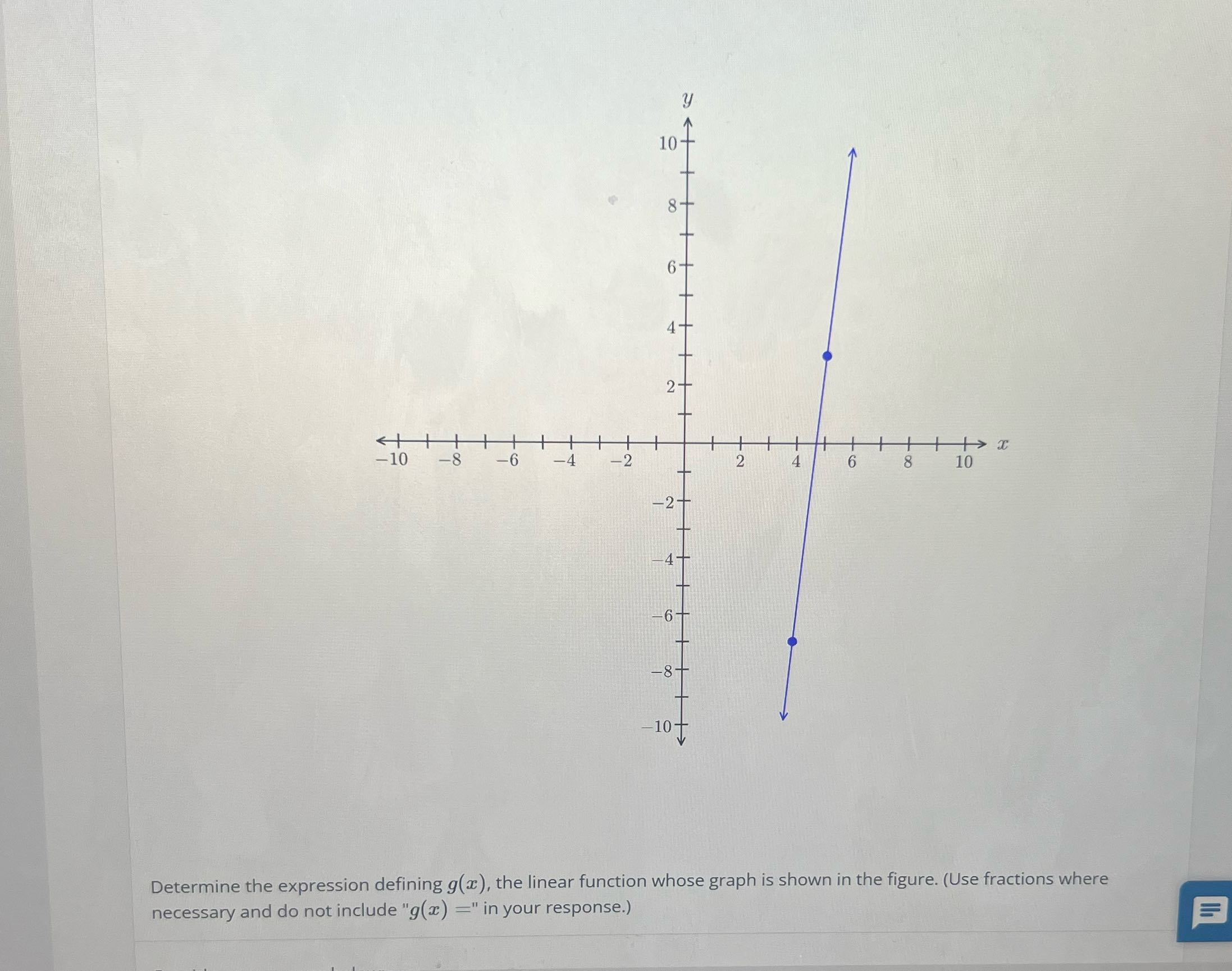 - 10 3 6 Determine the expression defining g(x),