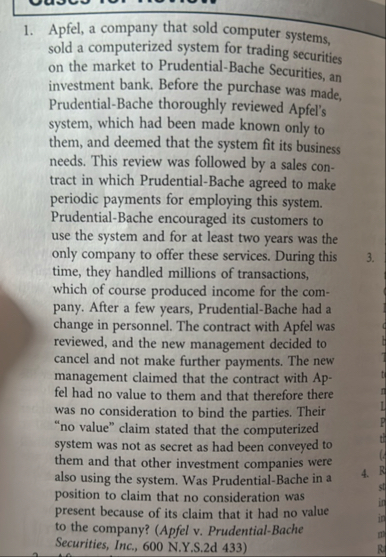 Apfel, a company that sold computer systems, sold
