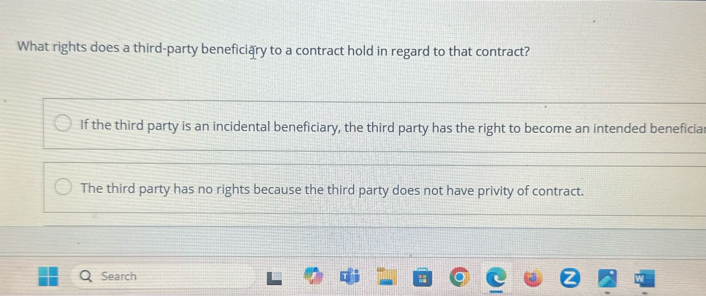 What rights does a third-party beneficiary to a
