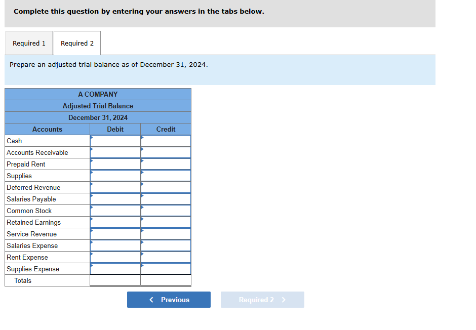 The December 3 1 , 2 0 2 4 , unadjusted trial