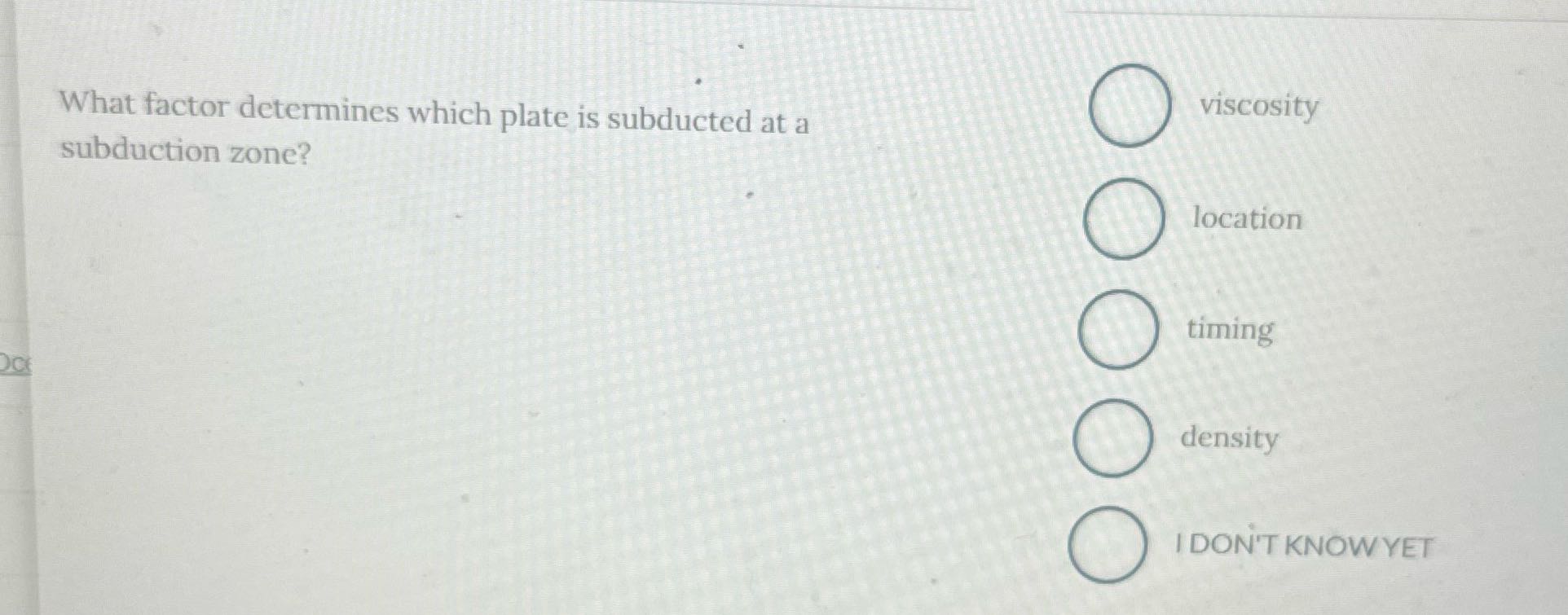 ? viscosity What factor determines which plate is