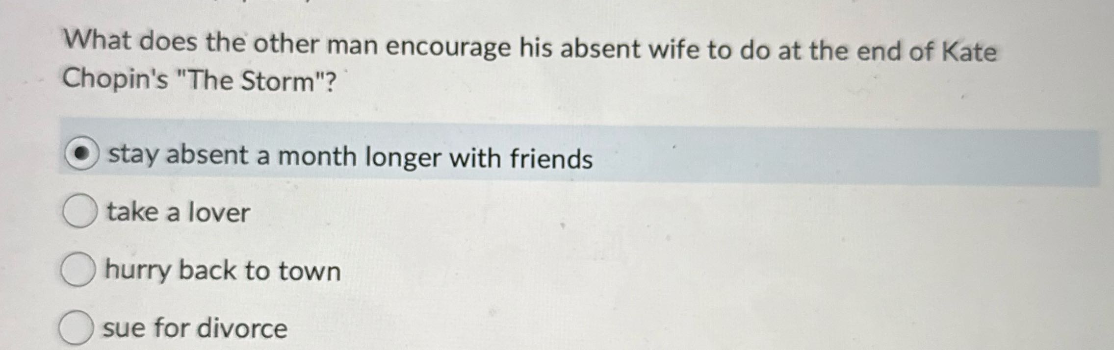 What is the correct answer? What does the other