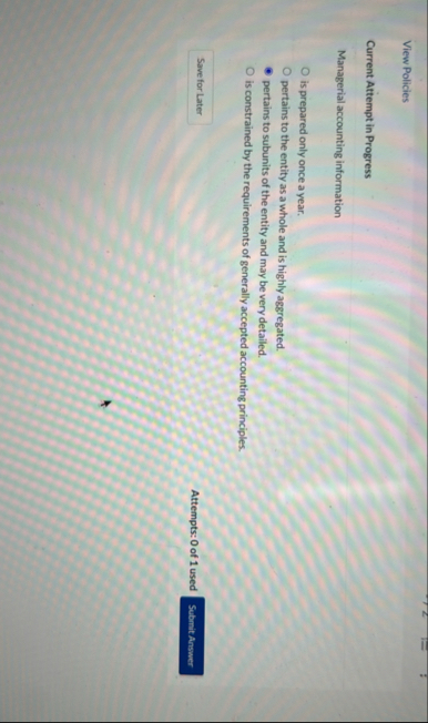 View Policies Current Attempt in Progress