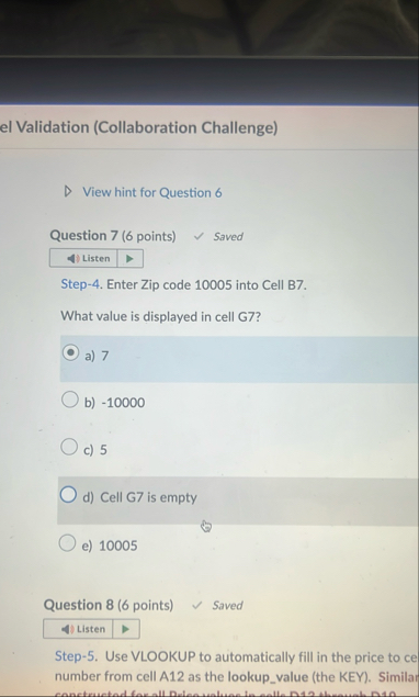 el Validation ( Collaboration Challenge ) View