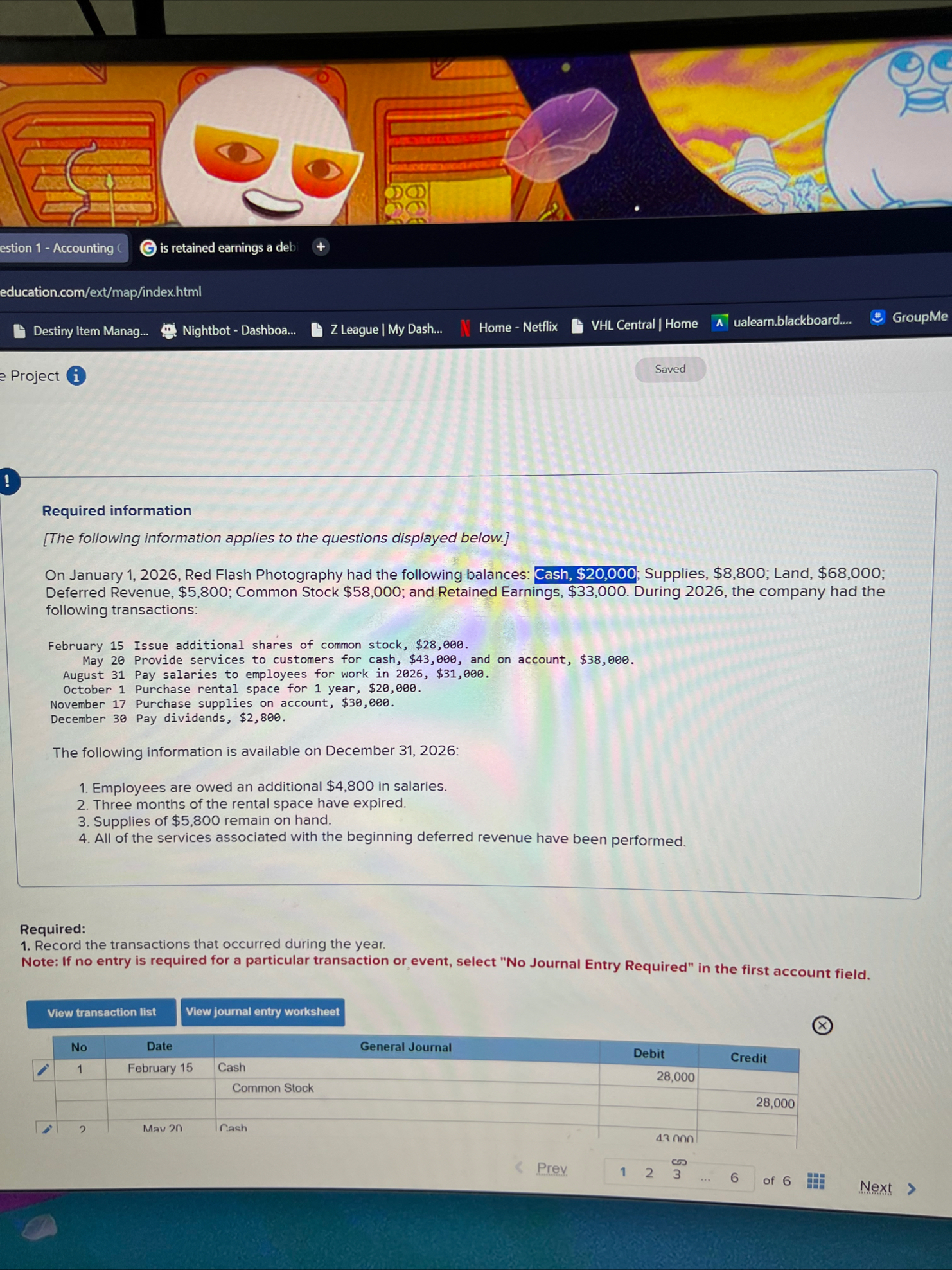 Please do a trial balance sheet with this, i