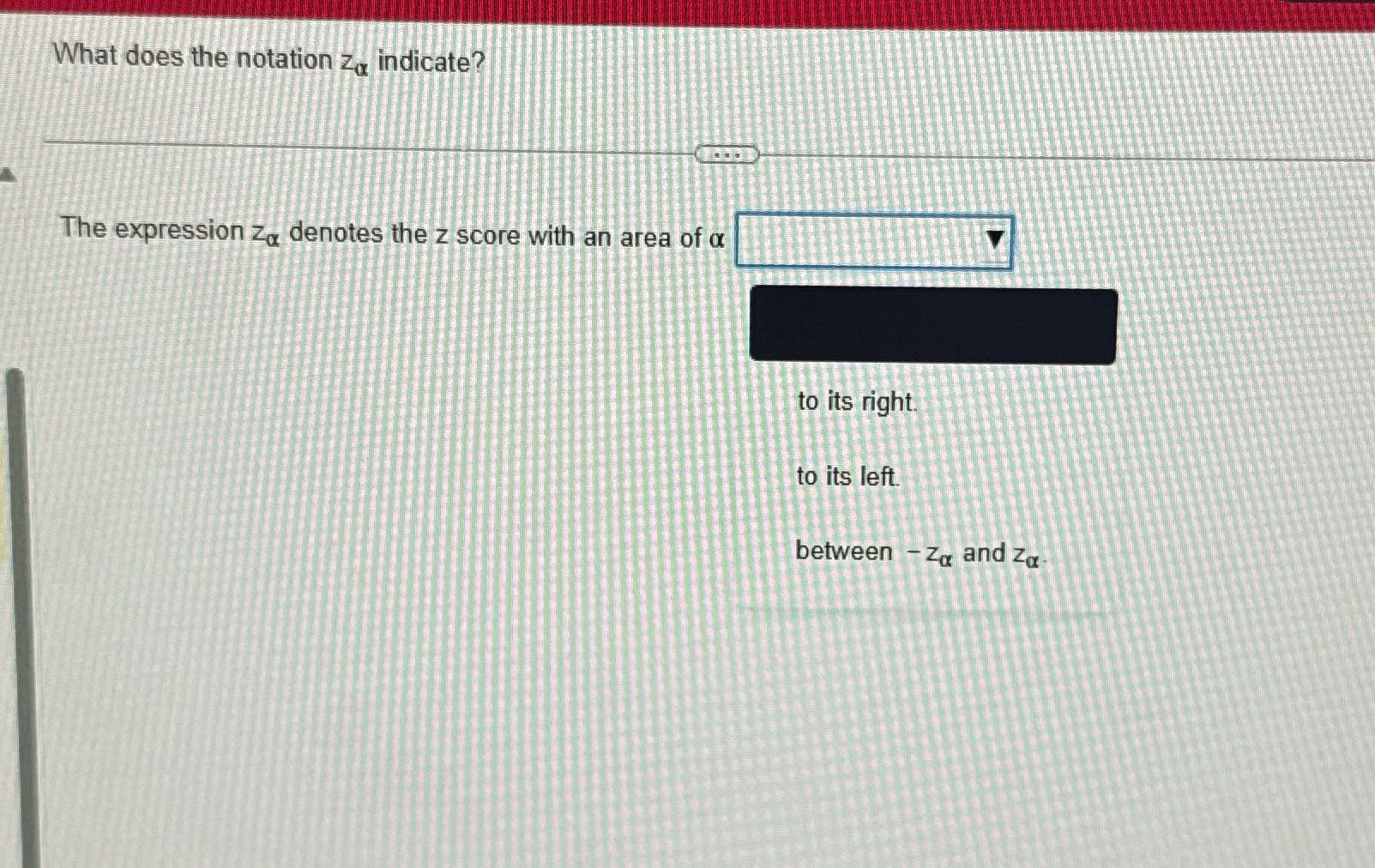 What does the notation zo indicate? The
