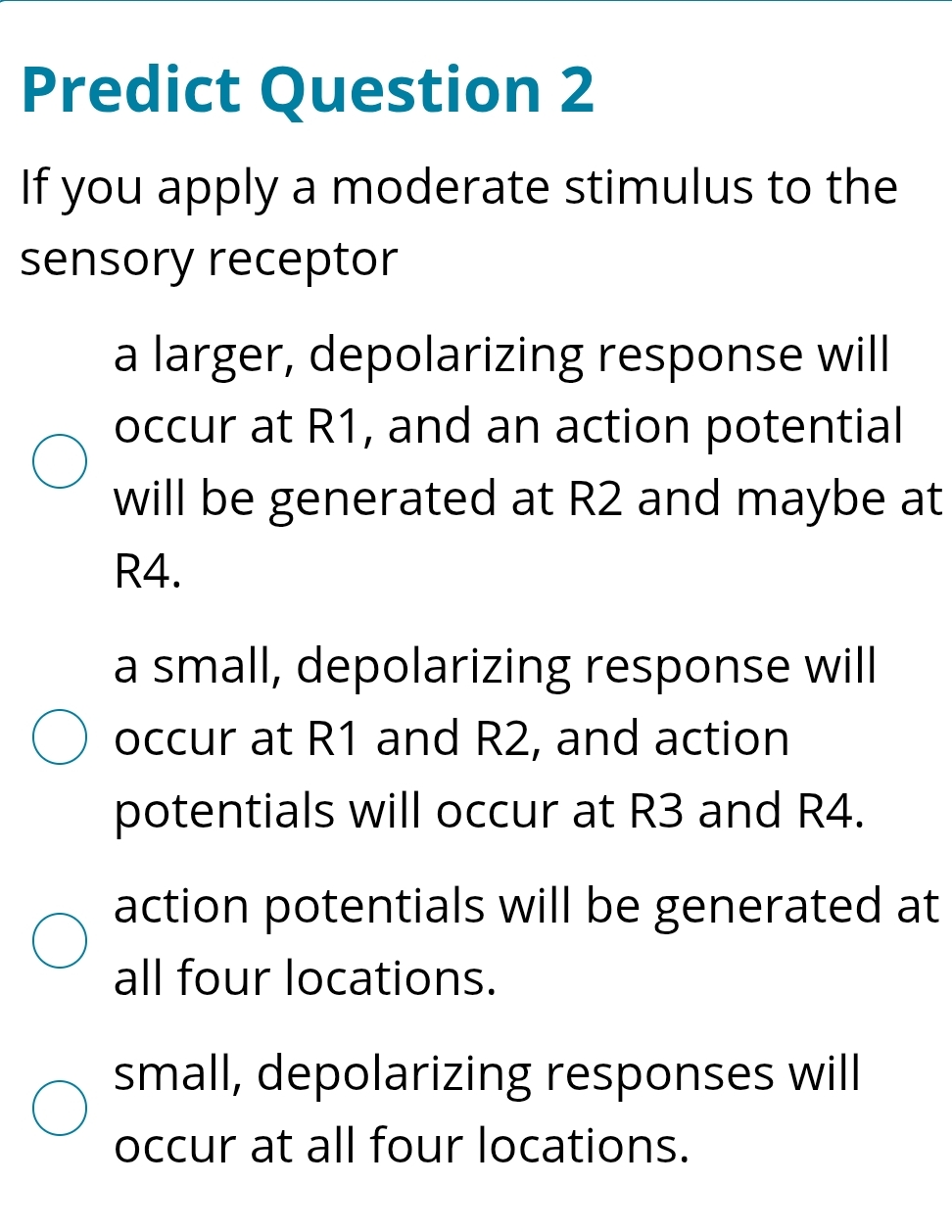 Predict Question 2 If you apply a moderate