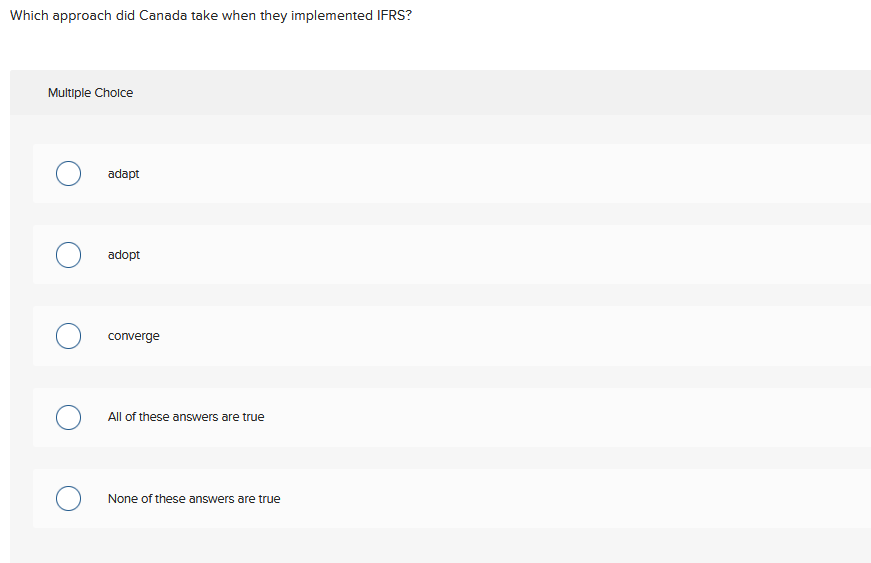 Which approach did Canada take when they