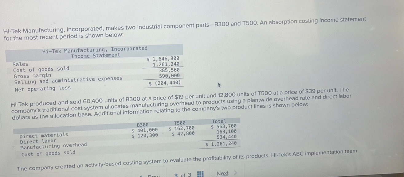 1 . Compute the product margins for B 3 0 0 and T