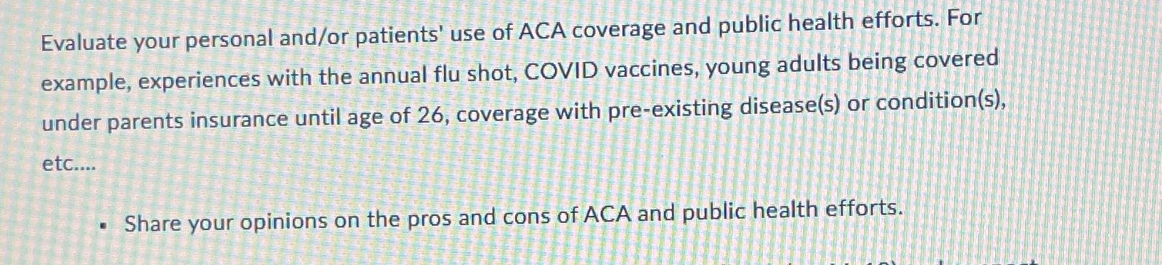 Answer Evaluate your personal and/or