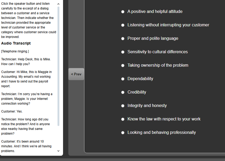 answer Click the speaker button and listen