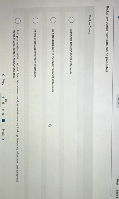 Help Save 8 Budgetary comparison data can be