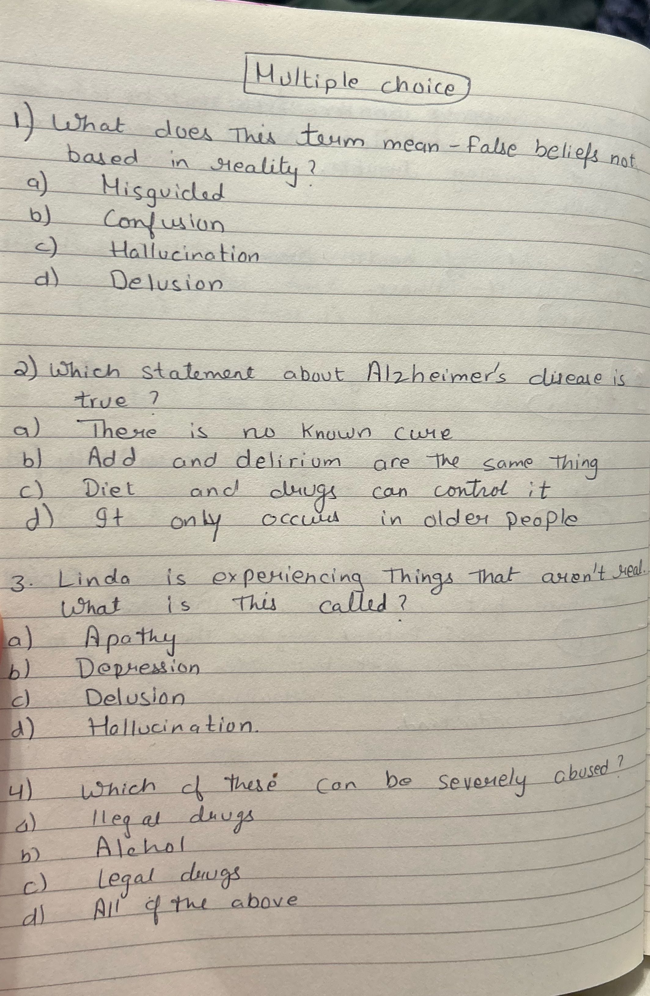 Right answer please Multiple choice 1 ) What does