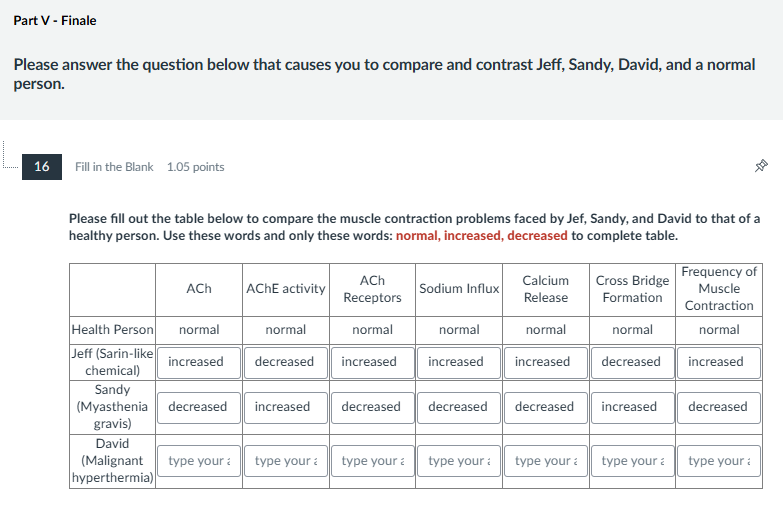 use part 1, 2 and 3 to fill the table please Part