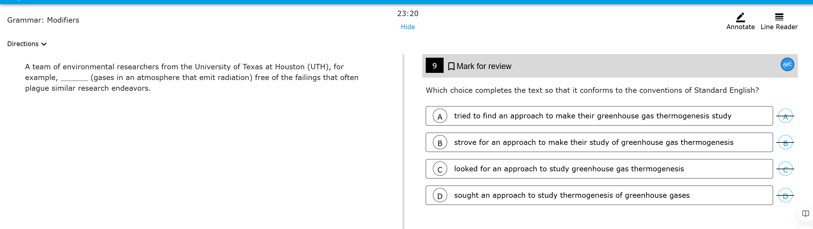 answer 23:20 , Grammar: Modifiers Zz Hide