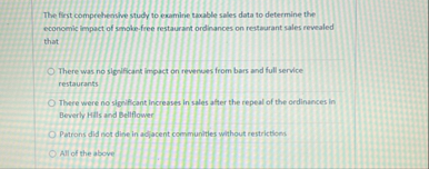 The first comprehervive study to examine taxable