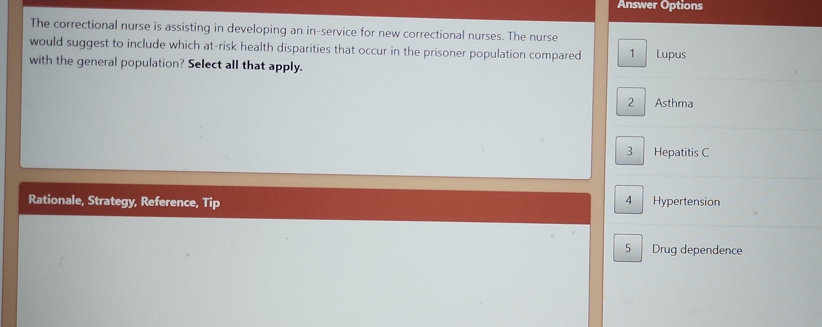 What is the answer? Answer Options The