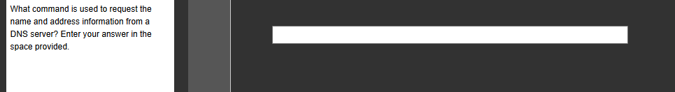 answer What command is used to request the name