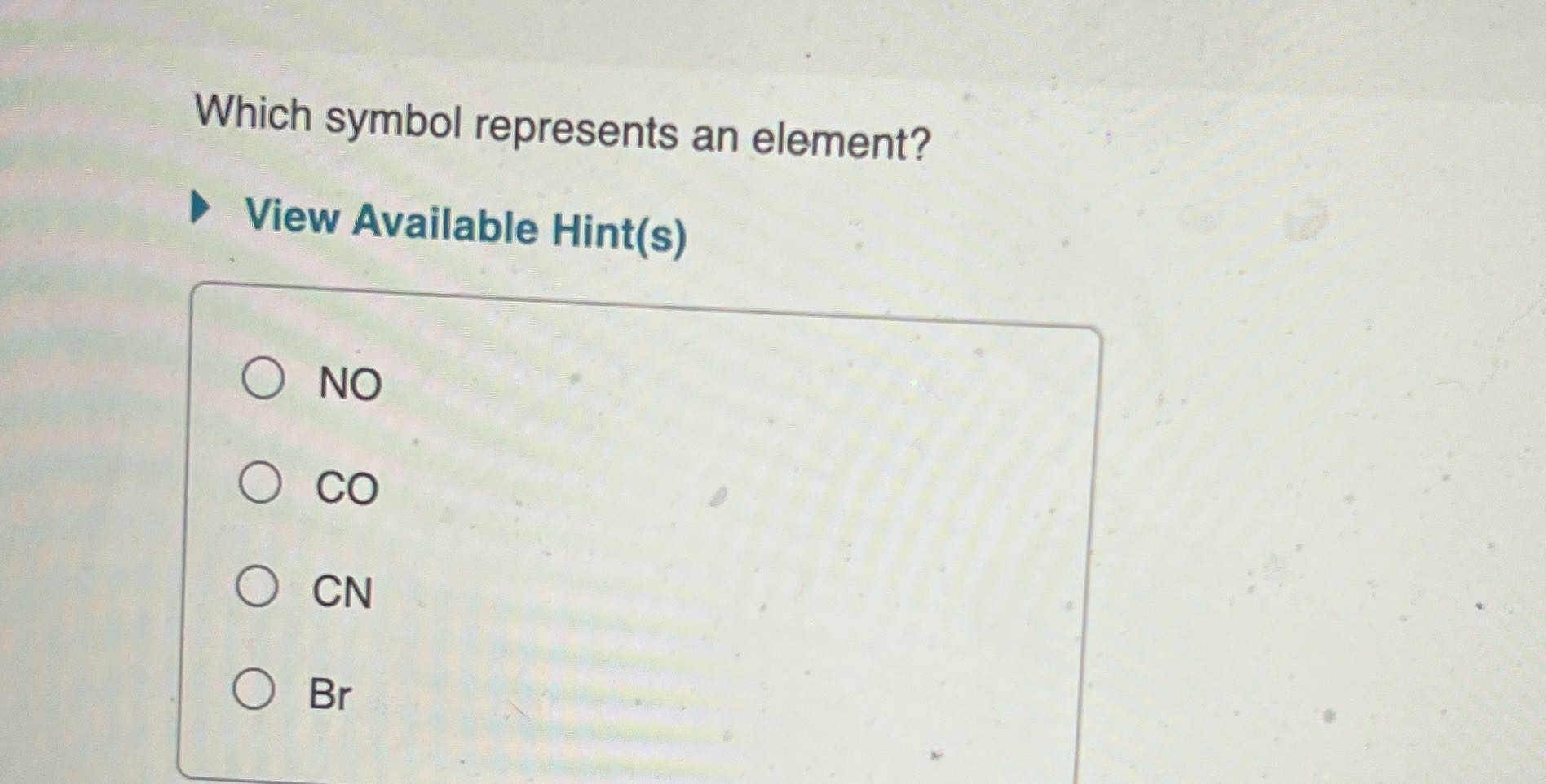 Which symbol represents an element? View