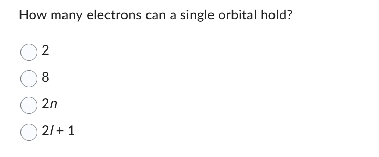answer How many electrons can a single orbital