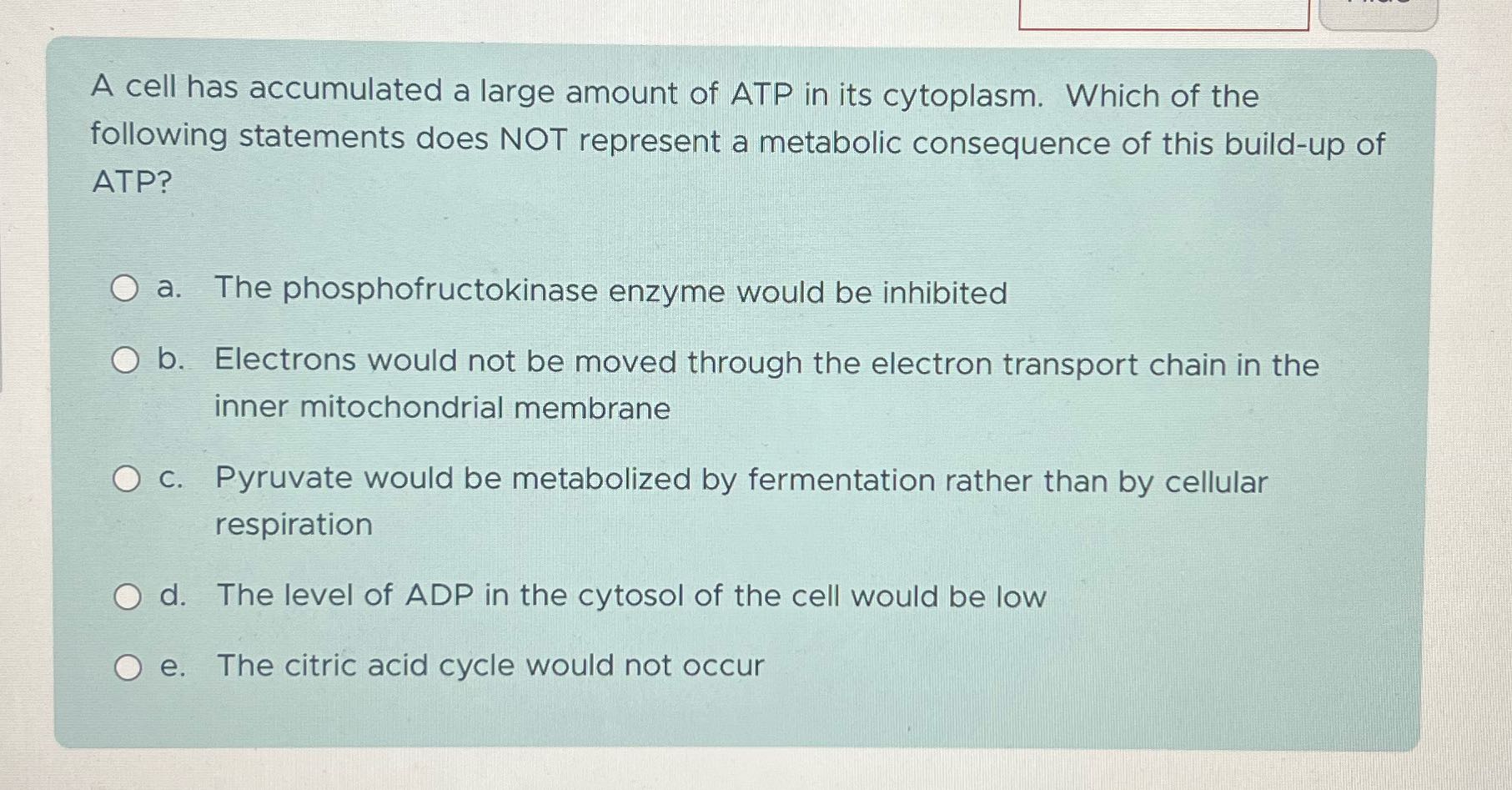 What's the answer A cell has accumulated a large