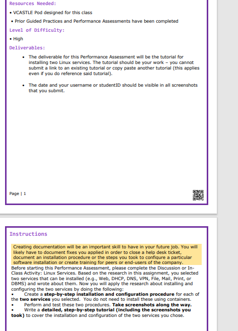 show steps in screenshot Resources Needed: *