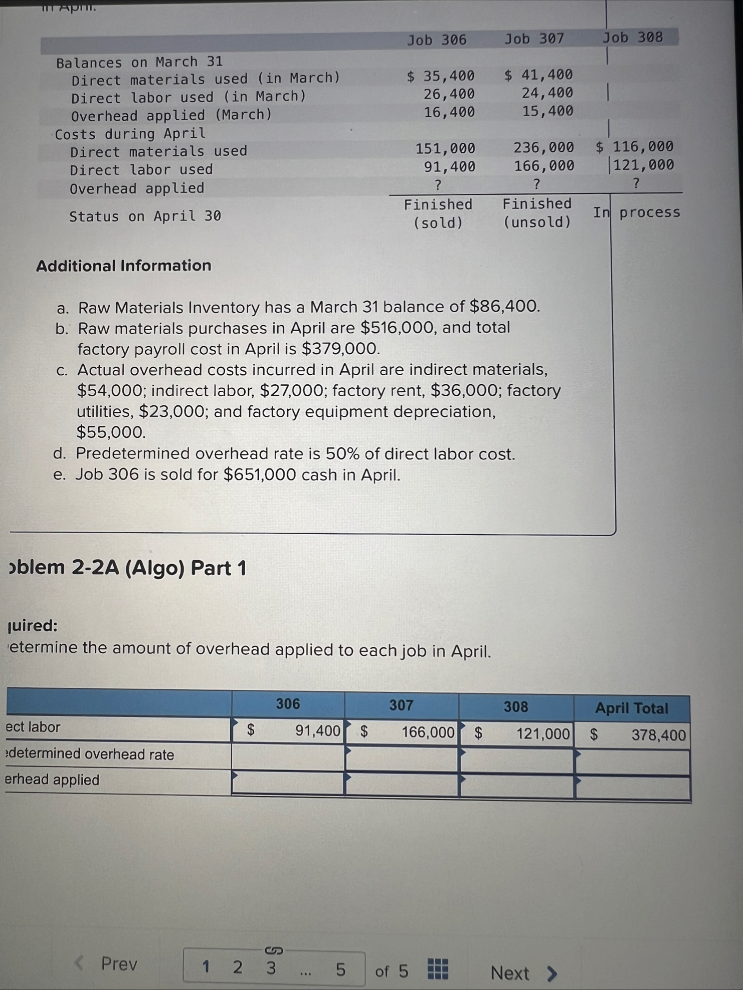 How would you solve for the applied overhead ?