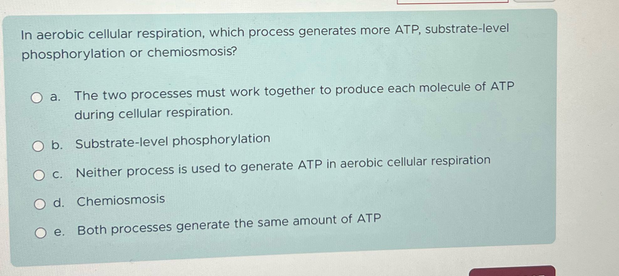 What's the answer In aerobic cellular