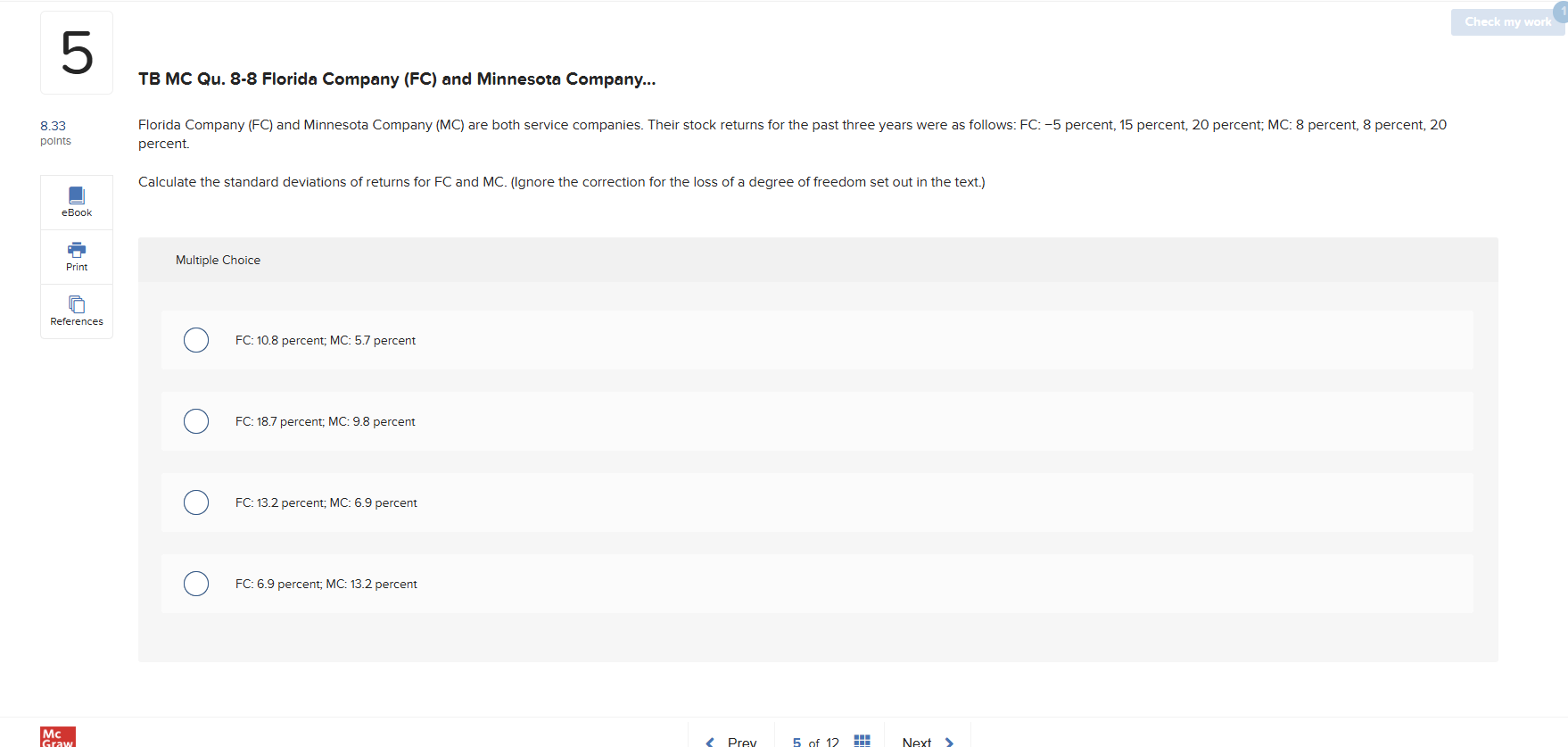correct answer Check my work 5 TB MC Qu. 8-8