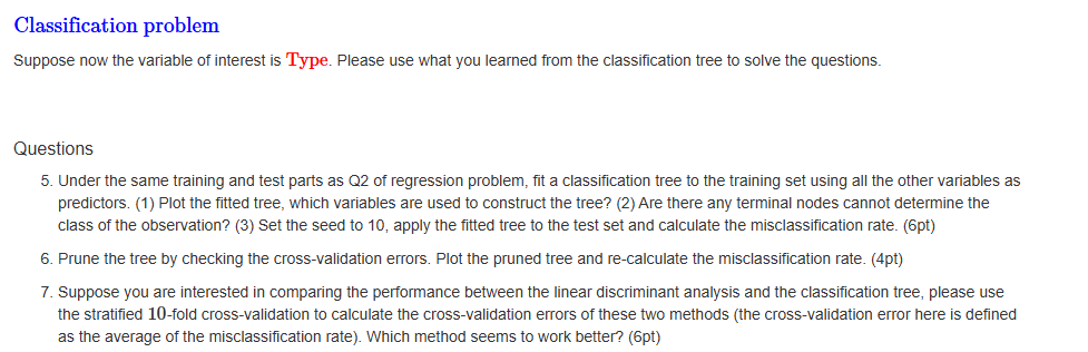 Tree-based prediction Name of the dataset: