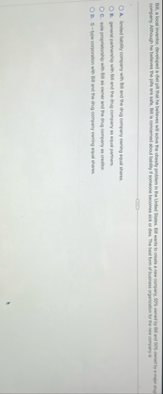 Bil, a local inventor, developed a diet pill that